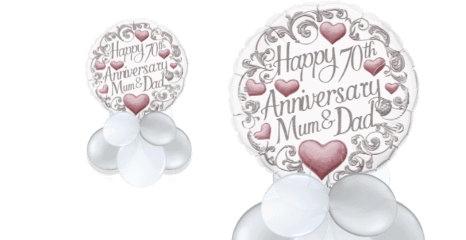 Happy 70th Anniversary Mum & Dad Balloon