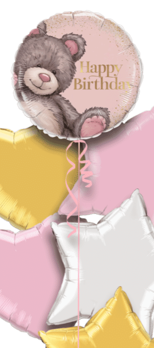 Birthday Pink Bear Balloon