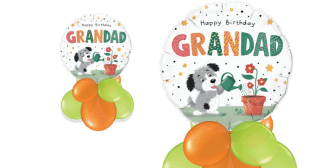 Birthday Grandad Puppy Balloon