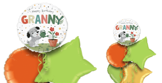 Birthday Granny Puppy Balloon
