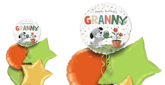 Birthday Granny Puppy Balloon