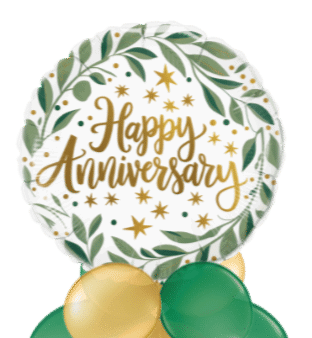 Happy Anniversary Gold Script Balloon