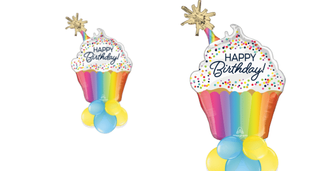 Giant Sparkle Cupcake  Balloon