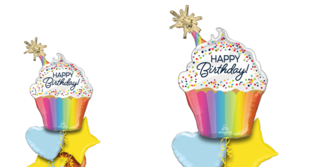 Giant Sparkle Cupcake  Balloon
