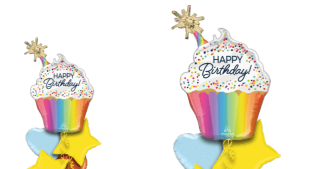 Giant Sparkle Cupcake  Balloon