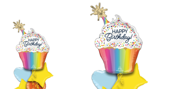 Giant Sparkle Cupcake  Balloon