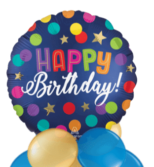 Birthday Blue Dots Balloon