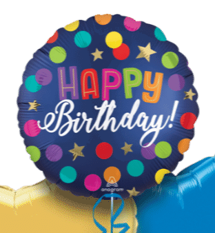 Birthday Blue Dots Balloon