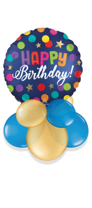 Birthday Blue Dots Balloon