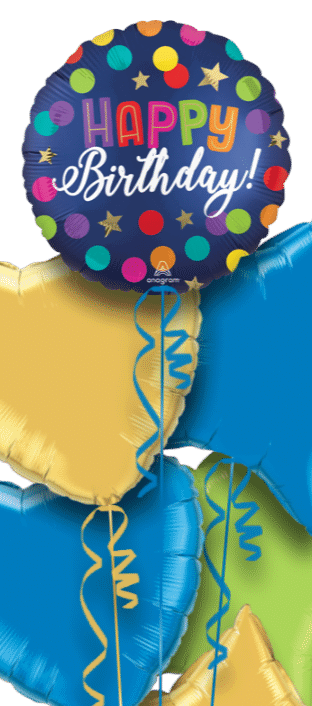 Birthday Blue Dots Balloon