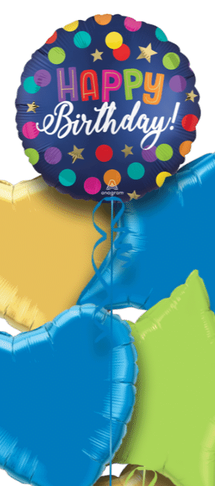 Birthday Blue Dots Balloon