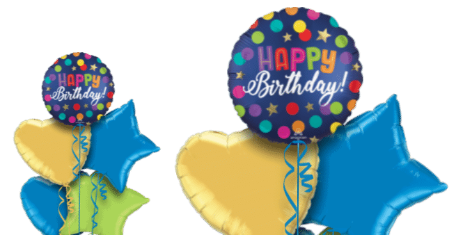 Birthday Blue Dots Balloon