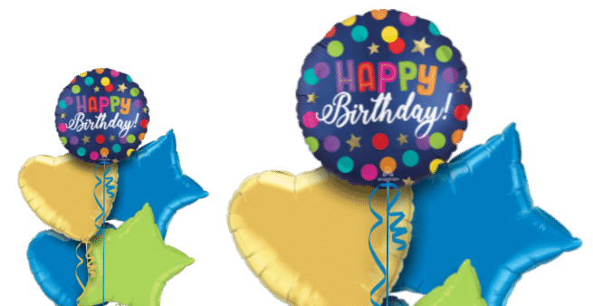 Birthday Blue Dots Balloon