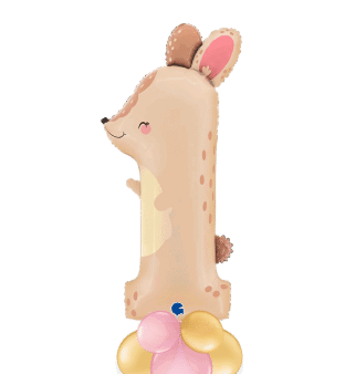 Number 1 Bunny Balloon