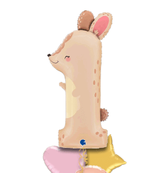 Number 1 Bunny Balloon