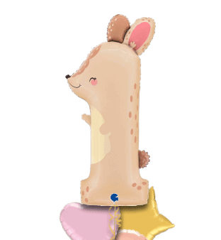 Number 1 Bunny Balloon