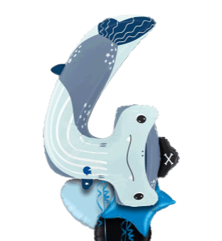Number 4 Shark Balloon