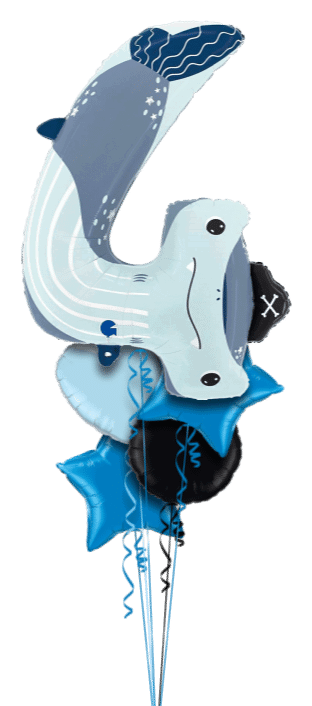 Number 4 Shark Balloon