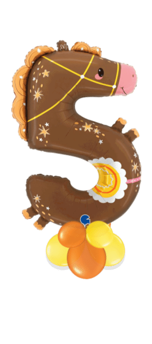 Number 5 Horse Balloon