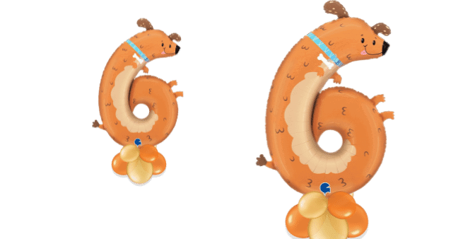 Number 6 Dog Balloon