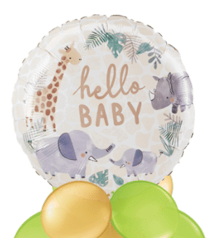 Hello Baby Animals Balloon