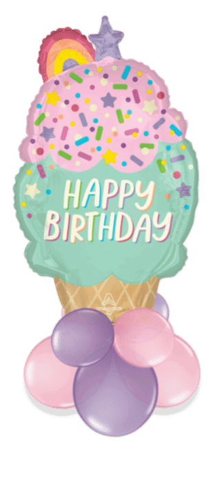 Ice Cream Rainbow Cake Balloon