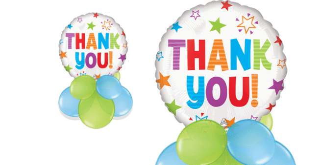 Thank You Colourful Stars Balloon