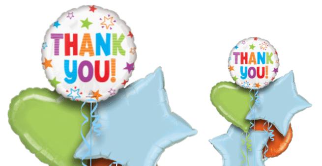 Thank You Colourful Stars Balloon