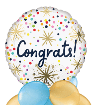Congrats Stars and Dots Balloon
