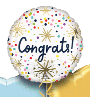 Congrats Stars and Dots Balloon