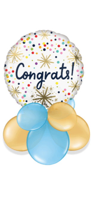 Congrats Stars and Dots Balloon
