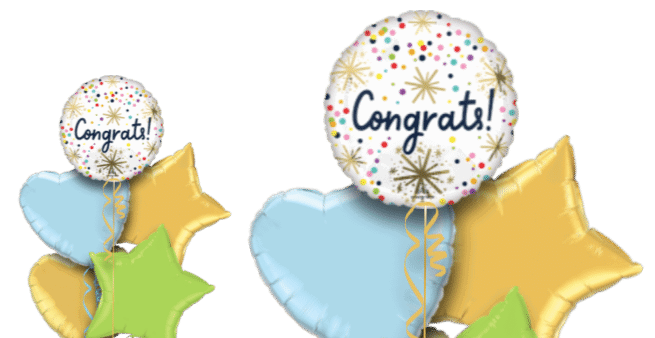 Congrats Stars and Dots Balloon