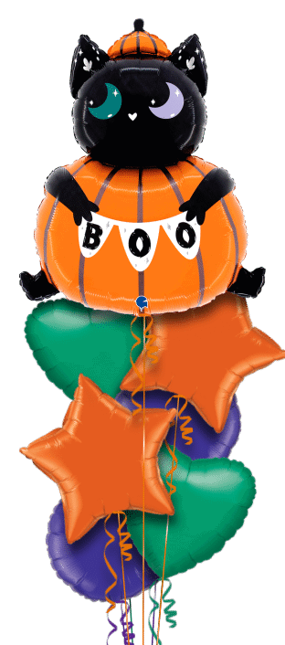 Cat in Pumpkin Balloon