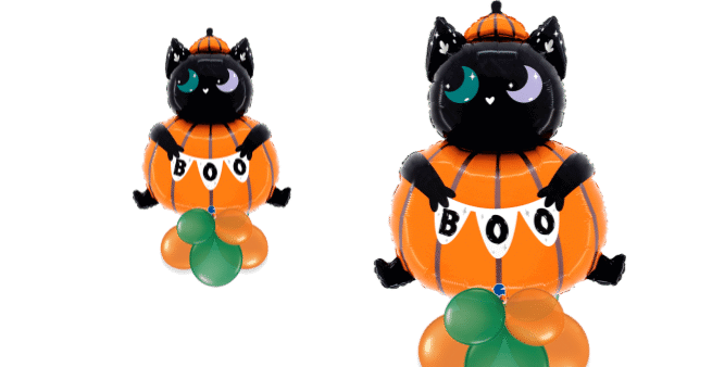 Cat in Pumpkin Balloon