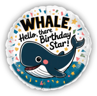 Whale Hello There Birthday Star