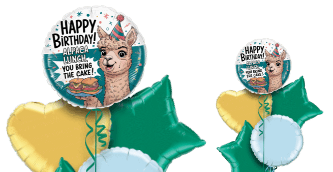 Alpaca Lunch You Bring the Cake Birthday Balloon