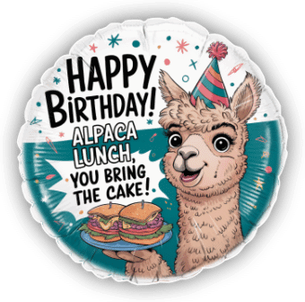 Alpaca Lunch You Bring the Cake Birthday