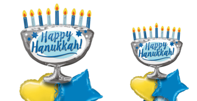 Happy Hanukkah Menorah Balloon