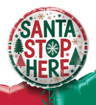 Santa Stop Here Balloon