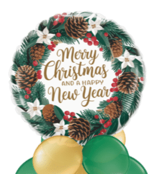 Merry Christmas Happy New Year Balloon