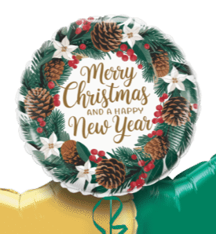 Merry Christmas Happy New Year Balloon