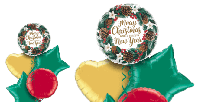 Merry Christmas Happy New Year Balloon