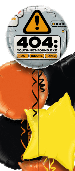 404 Youth Not Found Error Balloon