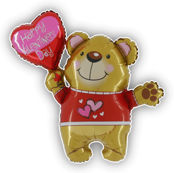 Valentines Bear with Balloon