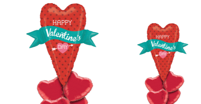 Valentines Day Tall Heart Balloon