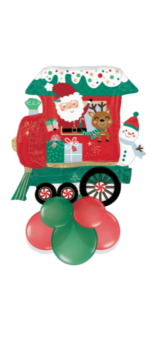Santa and Friends Train Balloon
