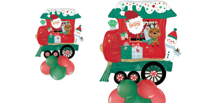 Santa and Friends Train Balloon