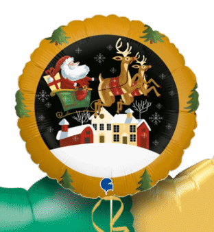 Santa and Reindeer Balloon