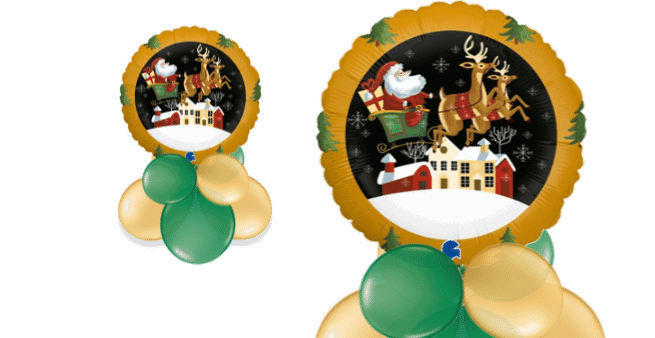 Santa and Reindeer Balloon