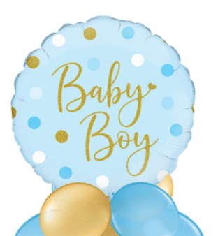 Baby Boy Blue Dots Balloon